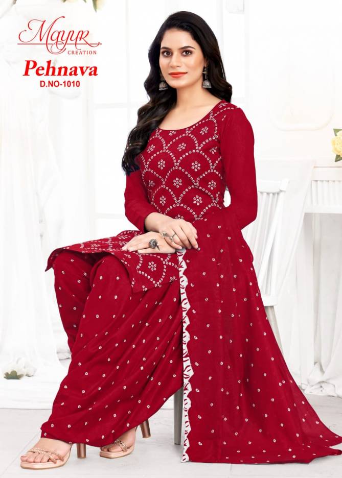 Pehnava Vol 1 By Mayur Printed Cotton Dress Material Wholesale Shop In Surat
